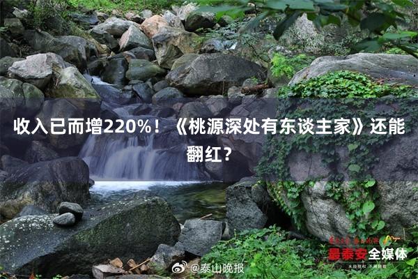 收入已而增220%！《桃源深处有东谈主家》还能翻红？